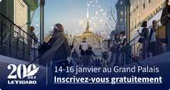 Le Figaro fête ses 200 ans du 14 au 16 janvier 2025 au Grand Palais. Inscrivez-vous gratuitement.