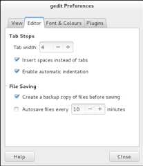 Configuring gedit