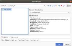 Figure 1.16 &ndash; Open Project window