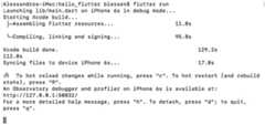 Figure 1.8 – Output from the flutter run command
