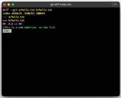 Figure 1.2 &ndash; Output from the git diff command