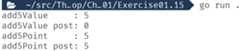 Figure 1.21: Output displaying the current value of the variable