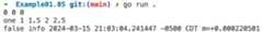 Figure 1.11: Output displaying variable values