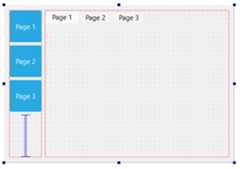 Figure 1.17 – Basic user interface with three tabs and buttons