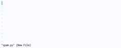 Figure 1.26 – Opening a new file in Vim as indicated by the [New File] text