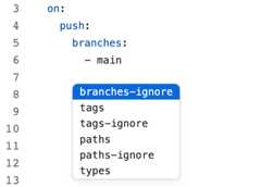 Figure 1.12 &ndash; Autocomplete also helps with options for triggers