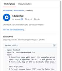 Figure 1.14 &ndash; Listing of the marketplace in the workflow editor