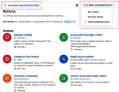 Figure 1.4 &ndash; Searching in the marketplace and sorting the results