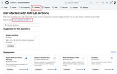 Figure 1.7 &ndash; Creating a new workflow in GitHub