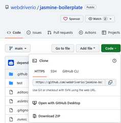 Figure 2.6 – Copying the project URL from GitHub
