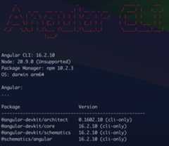Figure 1.4 &ndash; Angular CLI prompt confirming you have correctly installed the tool