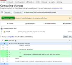 Figure 2.3: The Comparing changes page