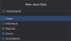 Figure 1.10 – Call the class ”HelloWorld”