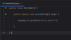 Figure 1.11 – Code in HelloWorld.java