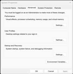 Figure 1.3 – The System Properties window