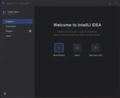 Figure 1.7 – Initial screen of IntelliJ