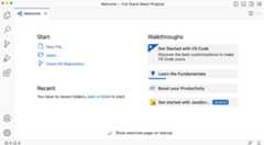 Figure 1.1 – A fresh installation of VS Code (on macOS)