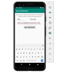 Figure 2.7: The EditText fields filled in