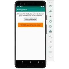 Figure 2.19: The app displaying the selected color