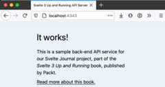 Figure 2.1 – Screenshot of the welcome page in the back-end server application