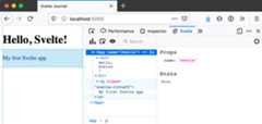 Figure 2.6 – The Svelte tab in the browser's developer tools