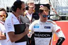 Tom Stallard and Stoffel Vandoorne during the Formula One Grand Prix of Austria at Red Bull Ring on July 1, 2018 in Spielberg, Austria.