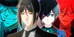 Black Butler Ciel & Sebastian on the front and Grelle and the Undertaker behind