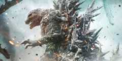 A Minus One promotional image shows Godzilla from behind.