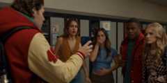 Tomaso Sanelli, Nell Verlaque, Addison Rae, Gabriel Davenport and Jenna Warren in Eli Roth's Thanksgiving