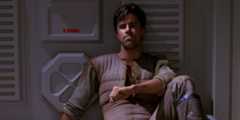 Roga Danar in the Enterprise brig in Star Trek: The Next Generation