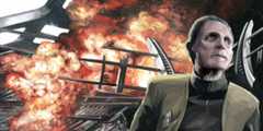 Odo walks away as an explosion happens behind him from Star Trek Too Long A Sacrifice 