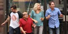The gang looking shocked in It's Always Sunny in Philadelphia
