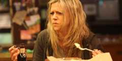 Dee smoking and eating cake while being called a bird in It's Always Sunny in Philadelphia