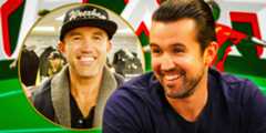 Blended image of Rob McElhenney in Welcome to Wrexham and It's Always Sunny in Philadelphia
