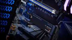 WD_BLACK 8TB SN850X NVMe Internal Gaming SSD Solid State Drive slotted into motherboard