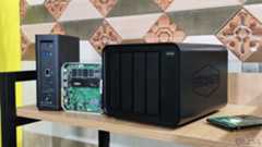 A TerraMaster F8 SSD Plus, a TerraMaster F4-424 Max, and an Aiffro K100 NAS