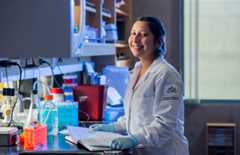 Student in lab