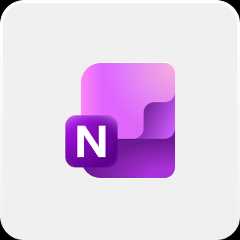 OneNote product logo with grey background
