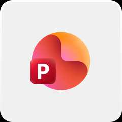 PowerPoint product logo with grey background