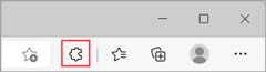 Manage extensions from the Microsoft Edge browser bar.