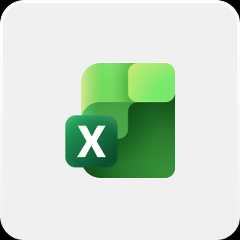 Excel product logo with grey background