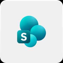 SharePoint product logo with grey background