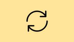 An icon for Windows update sync in Windows 11.