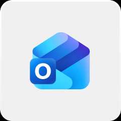 Outlook product logo with grey background