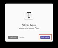 Click Enter License Button