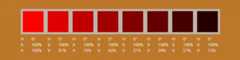 Different shades of red