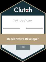 Top React Native Development Company - Award by Clutch for Top React Native Developers