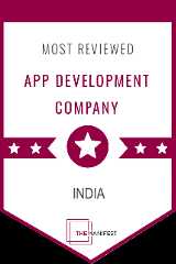 Most Reviewed App Development Company - Award by Manifest for the Most Number of Client Reviews