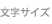 文字サイズ