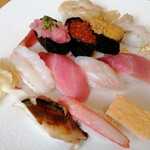 Sushi Donburi no Mise Kuukai - 特上握り　3000円　フカヒレ握りもあるよ